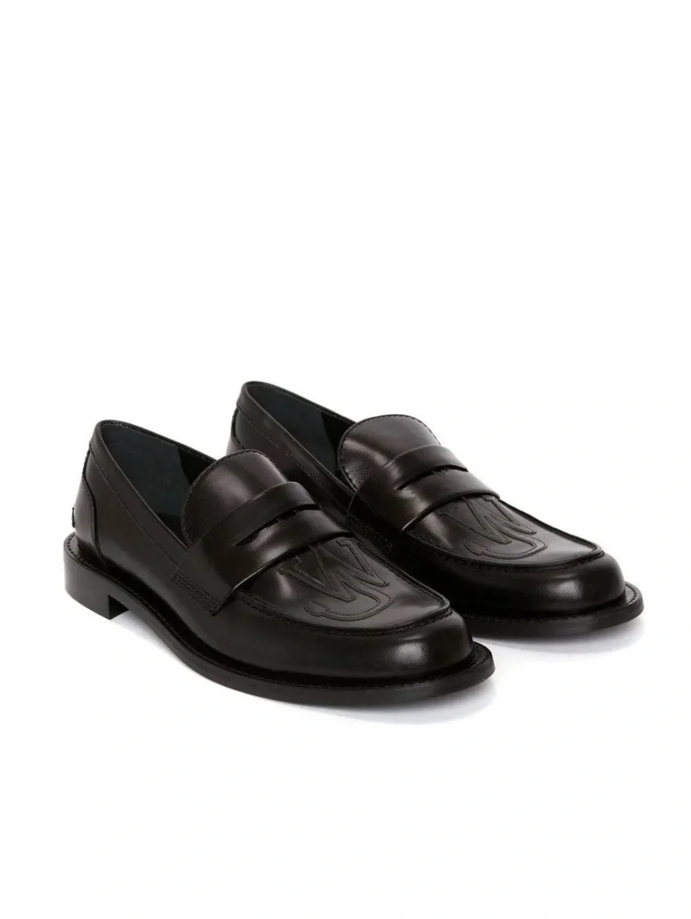 JW Anderson Anchor Logo Loafers in Black Leather Size 41 New in Box w/DustBag